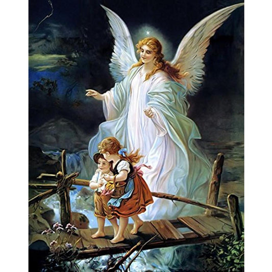 Angel Kids - Full Round Drill Diamond Painting 30*40CM