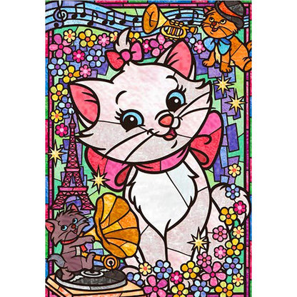 Cartoon Cat - Full Round Drill Diamond Painting 40*30CM