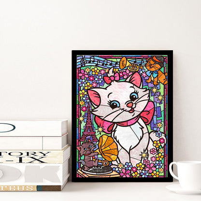 Cartoon Cat - Full Round Drill Diamond Painting 40*30CM