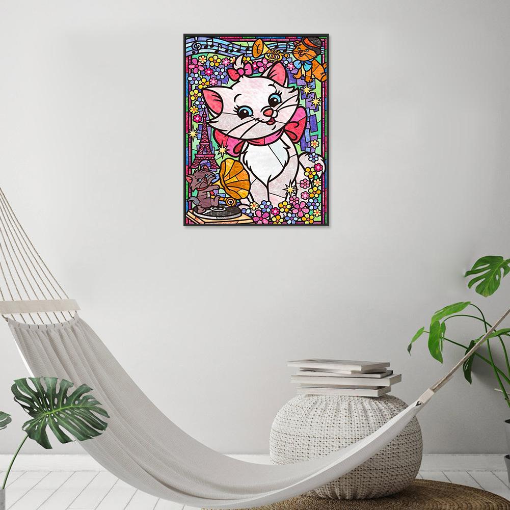 Cartoon Cat - Full Round Drill Diamond Painting 40*30CM