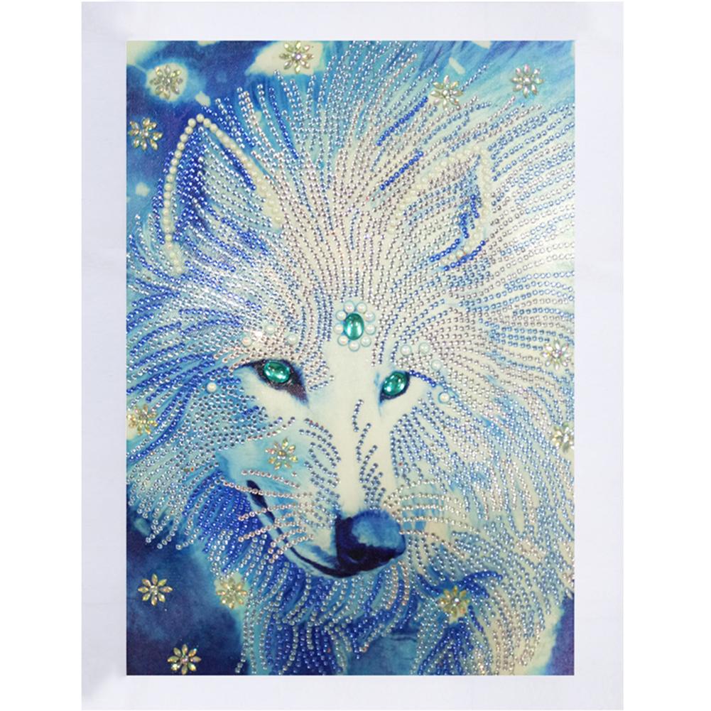 Wolf Animal - Special Shaped Drill Diamond Painting 30*40CM