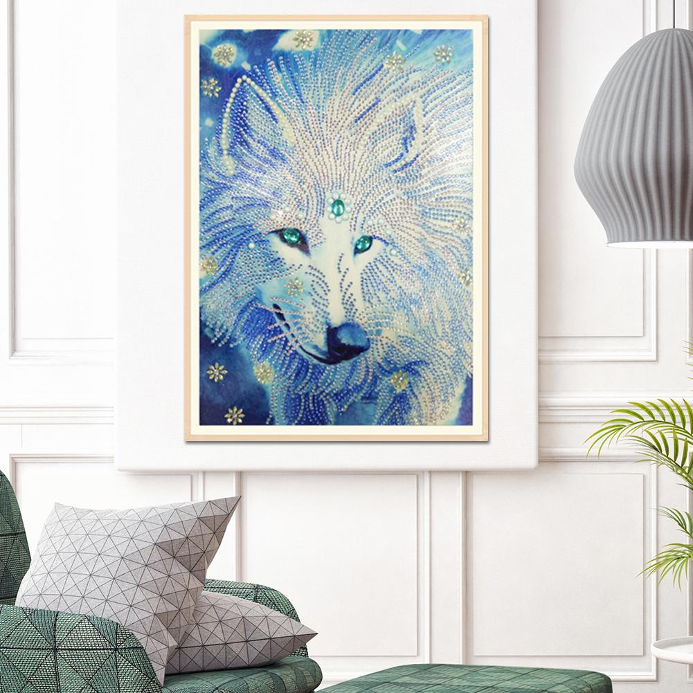 Wolf Animal - Special Shaped Drill Diamond Painting 30*40CM