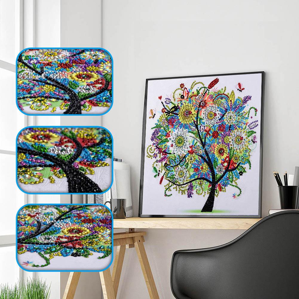 Tree - Special Shaped Drill Diamond Painting 30*30CM