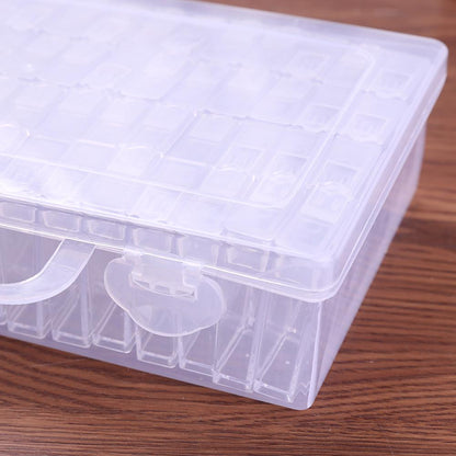 64 Slots Jewelry Storage Box Nail Art Rhinestone Organizer Display Case