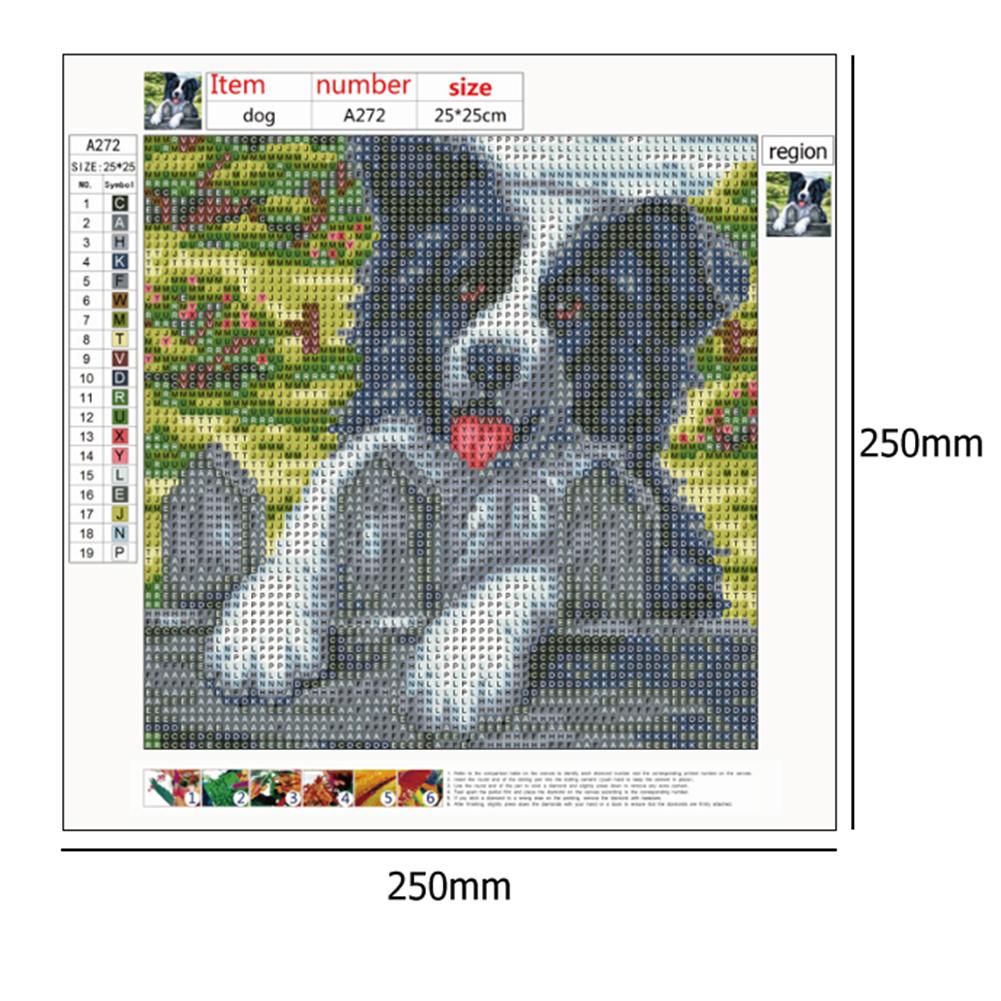 Dog - Full Round Drill Diamond Painting 25*25CM