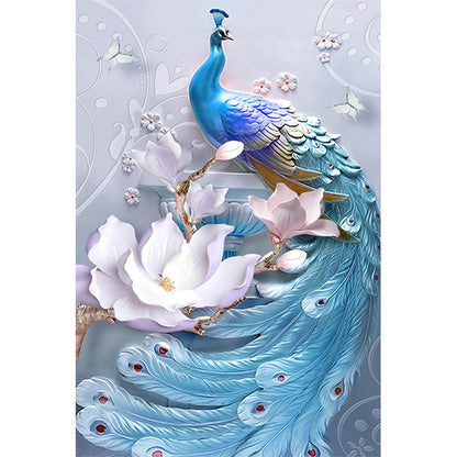 Peafowl - Full Round Drill Diamond Painting 40*30CM