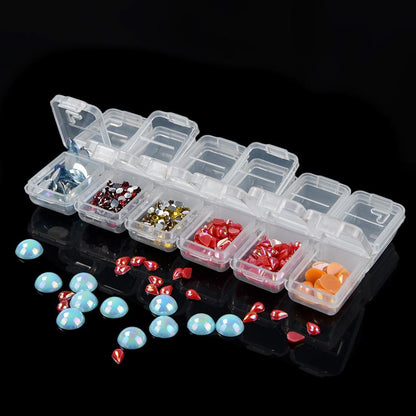 Clear Plastic Diamond Storage Box DIY Diamond Painting Drill Case (12 Grid)