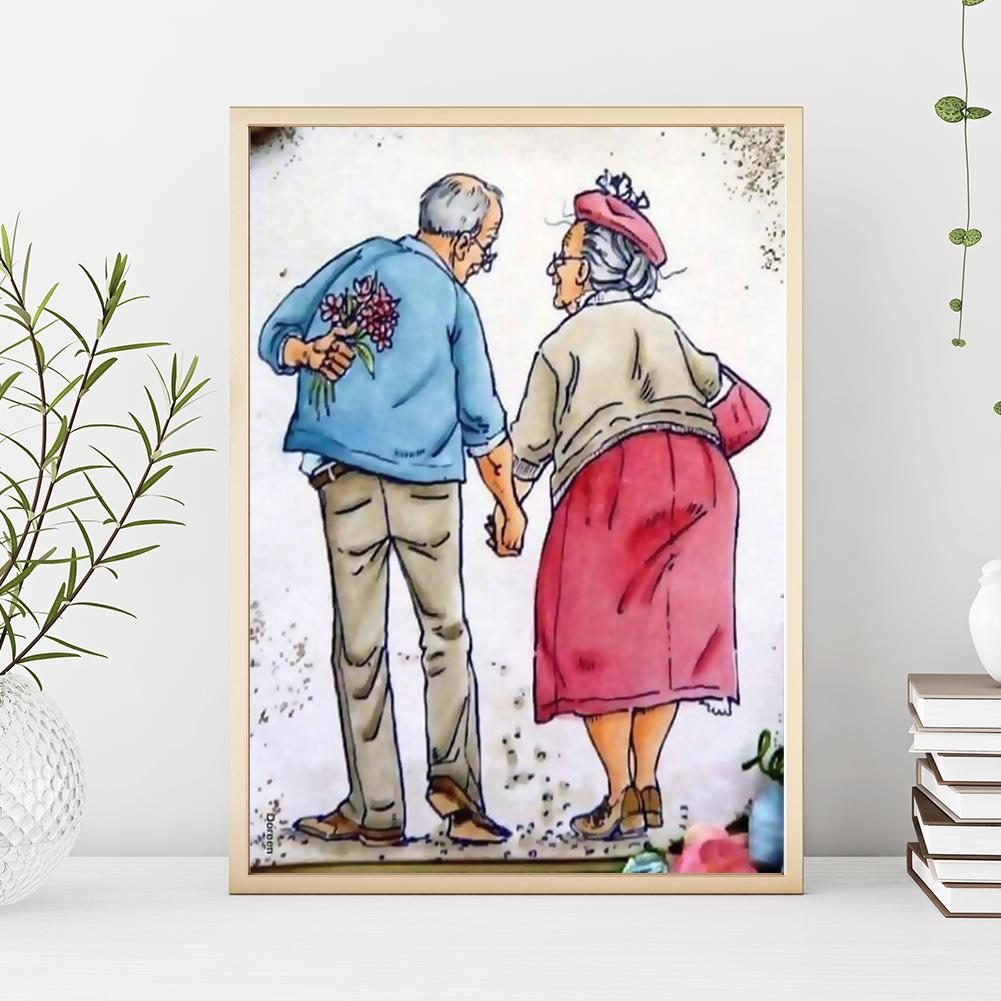 Old Lovers - Full Round Drill Diamond Painting 30*40CM