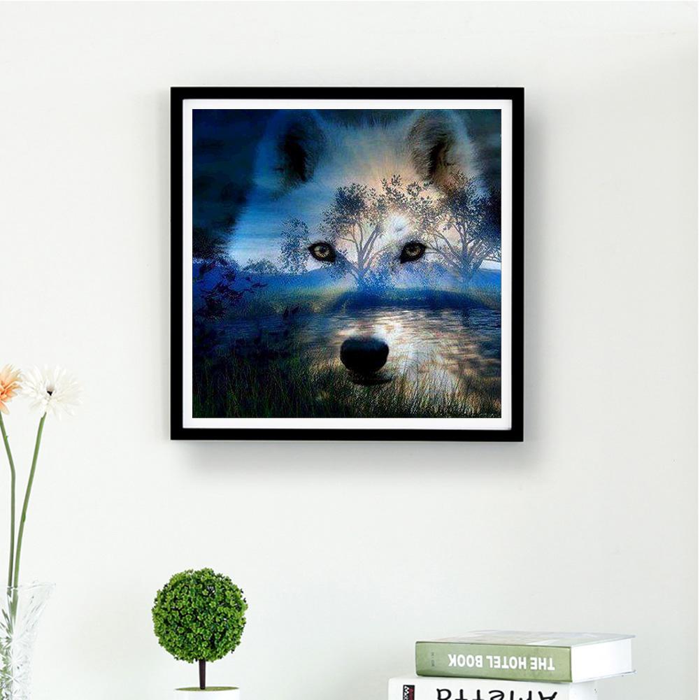 Wolf Animal - Full Round Drill Diamond Painting 30*30CM