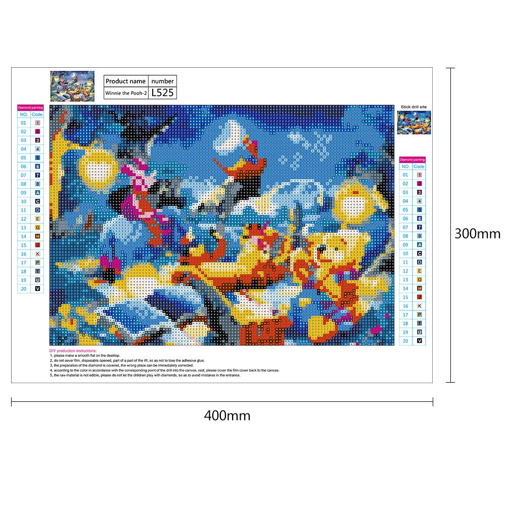 Happy Cartoon - Full Round Drill Diamond Painting 40*30CM