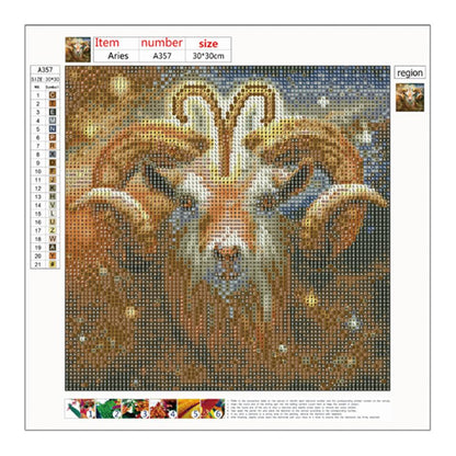 Aries - Full Round Drill Diamond Painting 30*30CM