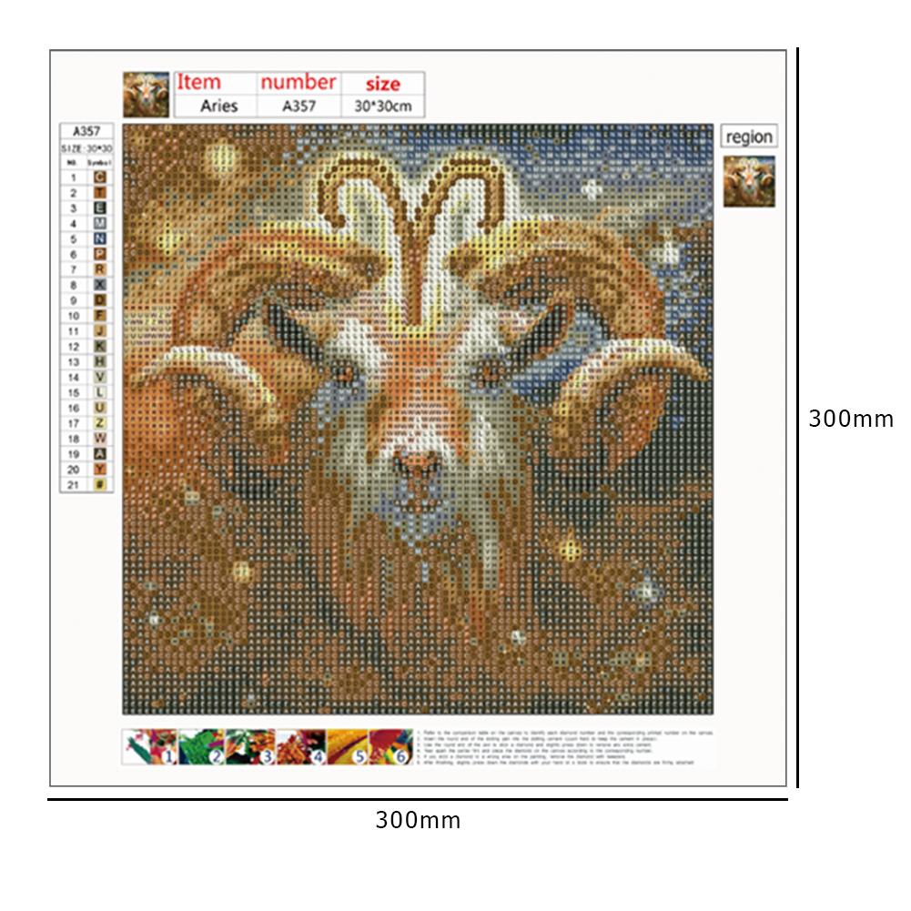 Aries - Full Round Drill Diamond Painting 30*30CM