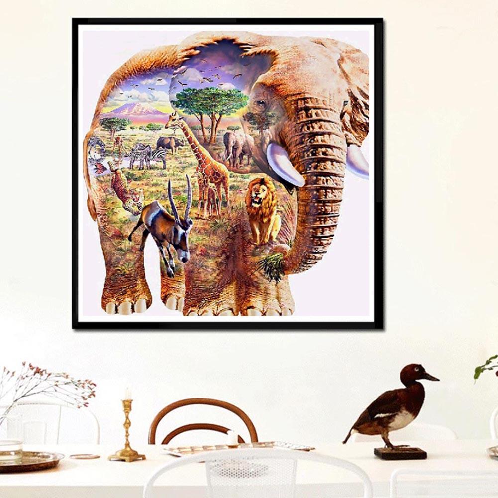 Elephant - Full Square Drill Diamond Painting 30*30CM