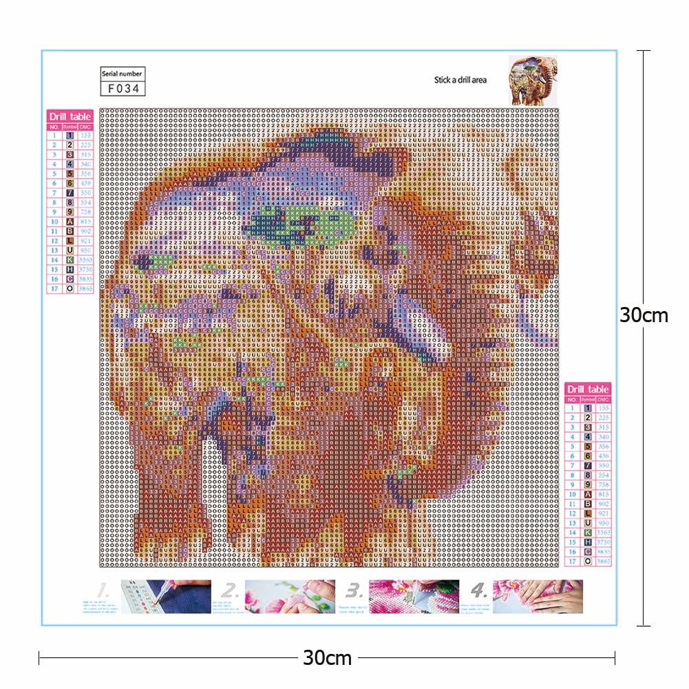 Elephant - Full Square Drill Diamond Painting 30*30CM