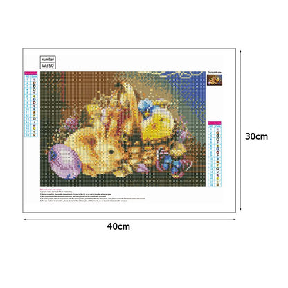 Easter Rabbit - Full Round Drill Diamond Painting 40*30CM