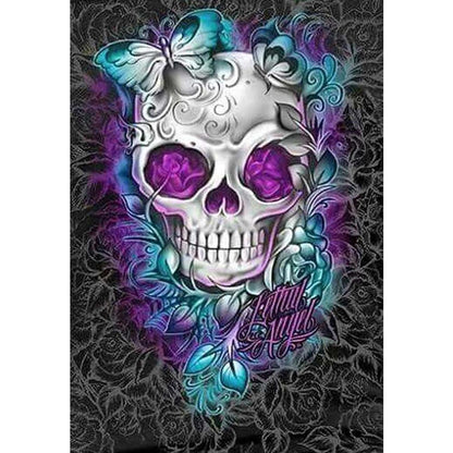 Skull - Full Round Drill Diamond Painting 30*40CM