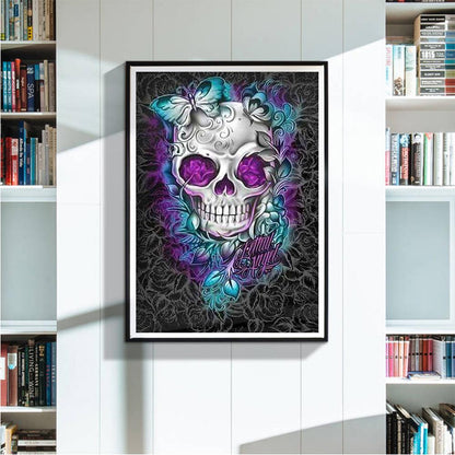 Skull - Full Round Drill Diamond Painting 30*40CM