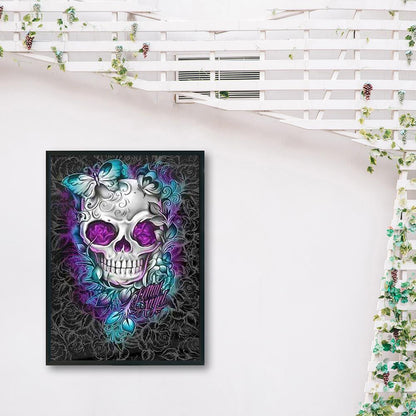 Skull - Full Round Drill Diamond Painting 30*40CM