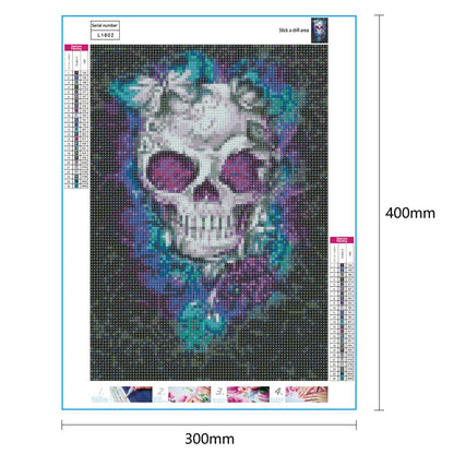 Skull - Full Round Drill Diamond Painting 30*40CM