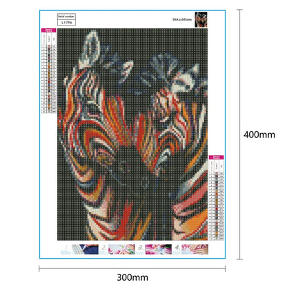 Zebra - Full Round Drill Diamond Painting 30*40CM