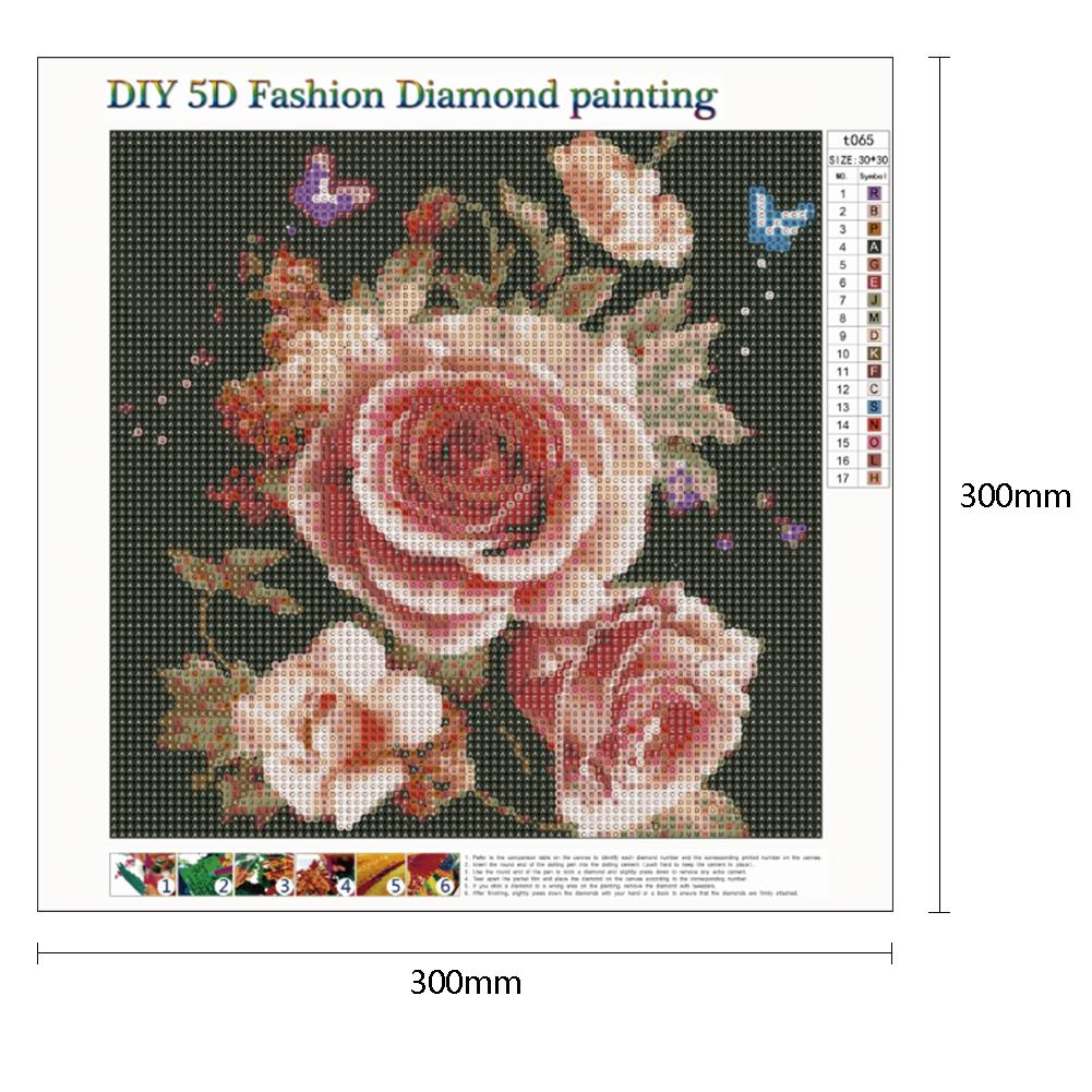 Rose - Full Round Drill Diamond Painting 30*30CM