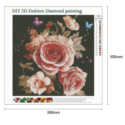 Rose - Full Round Drill Diamond Painting 30*30CM