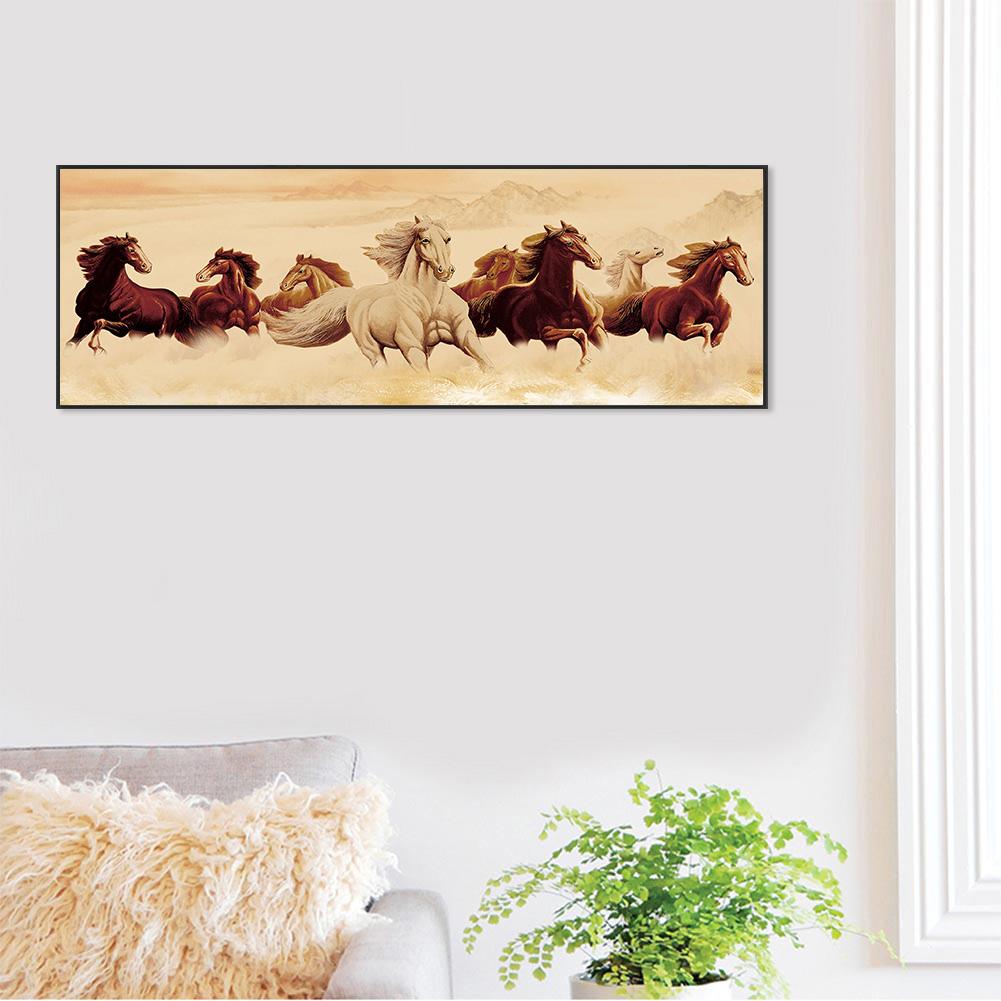 Running Horses - Full Round Drill Diamond Painting 80*30CM