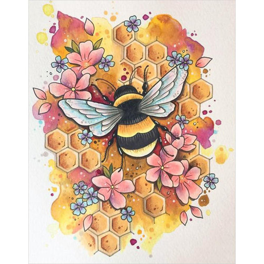 Bee - Full Round Drill Diamond Painting 40*30CM