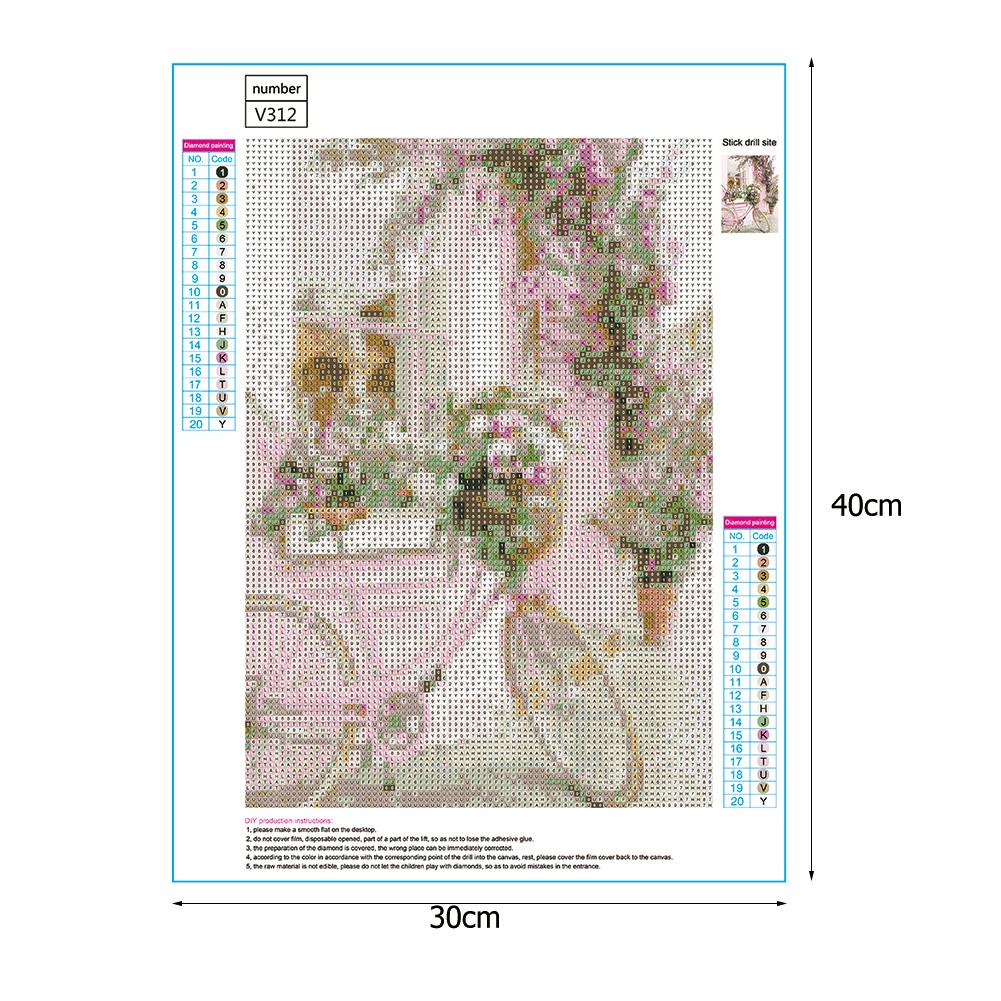 Bicycle - Full Round Drill Diamond Painting 30*40CM