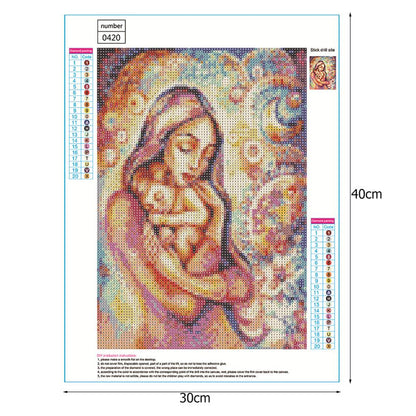 Mother Love - Full Round Drill Diamond Painting 40*30CM