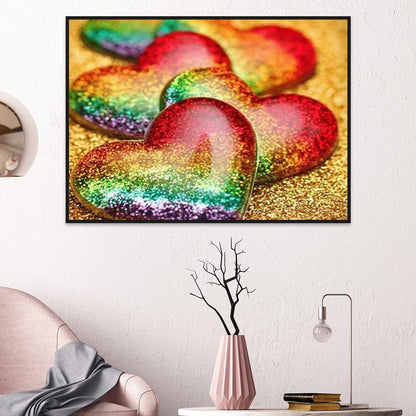 Sequins Heart - Full Round Drill Diamond Painting 40*30CM