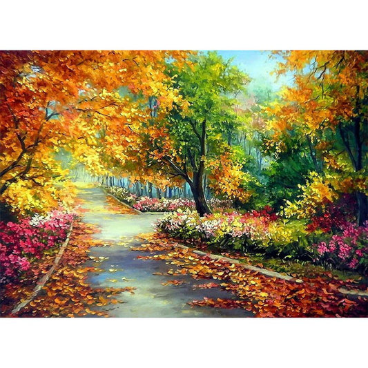 Landscape - Full Round Drill Diamond Painting 50*38CM