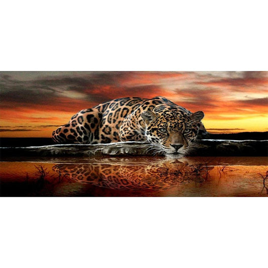 Tiger - Full Round Drill Diamond Painting 90*45CM