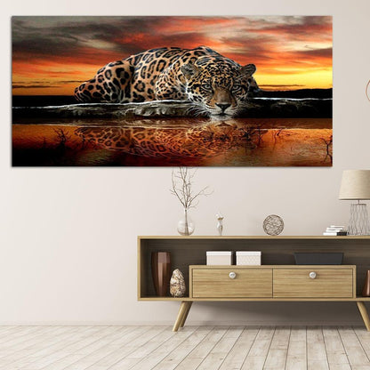 Tiger - Full Round Drill Diamond Painting 90*45CM