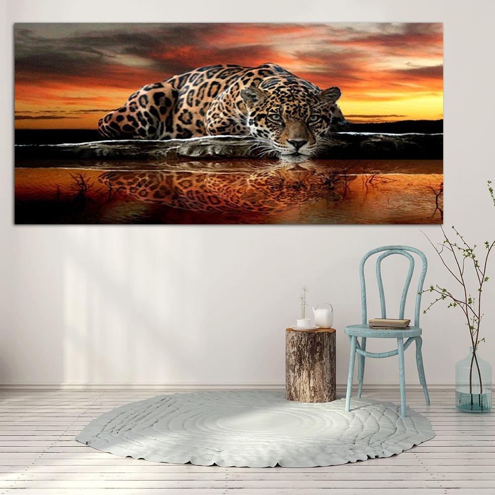 Tiger - Full Round Drill Diamond Painting 90*45CM