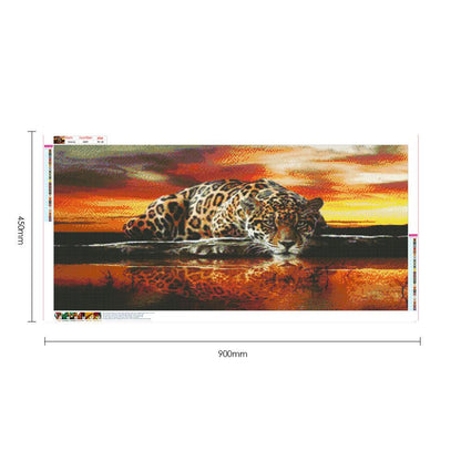 Tiger - Full Round Drill Diamond Painting 90*45CM