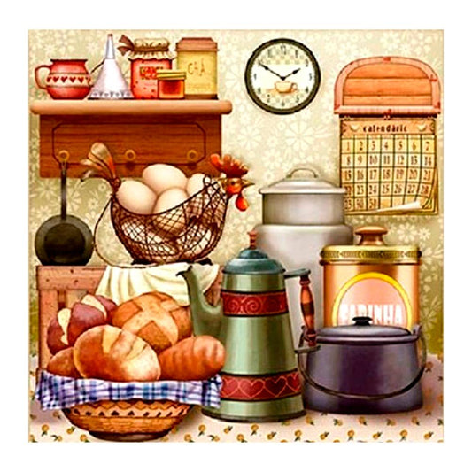 Kitchen - Full Round Drill Diamond Painting 30*30CM