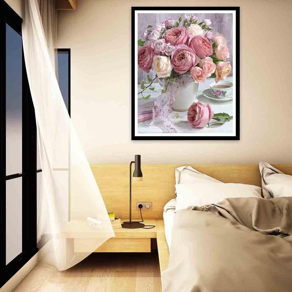 Warm Flowers - Full Round Drill Diamond Painting 40*30 CM