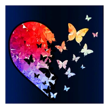 Butterfly Heart - Special Shaped Drill Diamond Painting 30*30CM