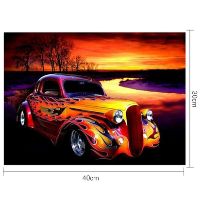 Car - Full Round Drill Diamond Painting 40*30CM