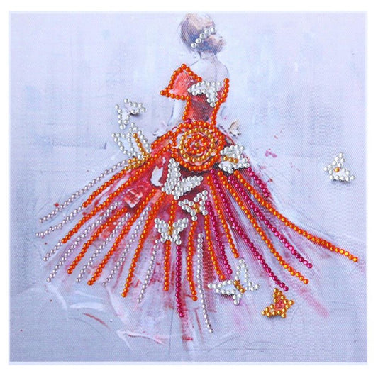 Dress Girl - Special Shaped Drill Diamond Painting 25*25CM