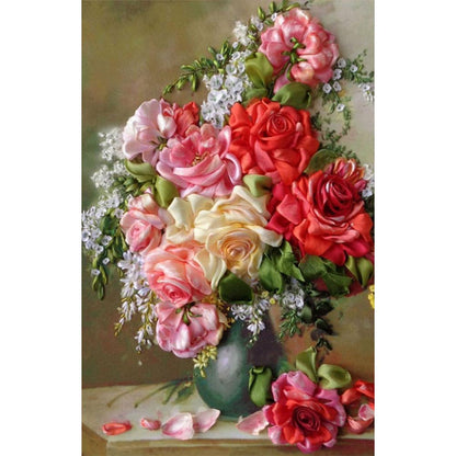 Flower - Full Round Drill Diamond Painting 60*40CM