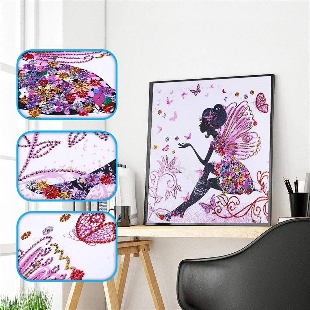 Butterfly Fairy - Special Shaped Drill Diamond Painting 40*40CM