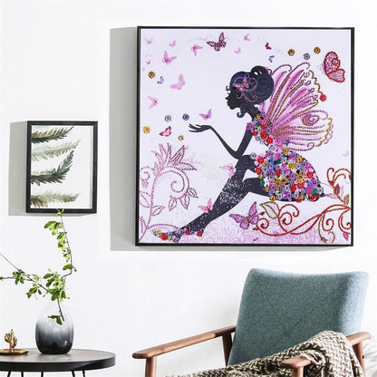 Butterfly Fairy - Special Shaped Drill Diamond Painting 40*40CM