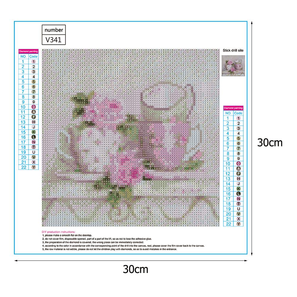 Cups - Full Round Drill Diamond Painting 30*30CM