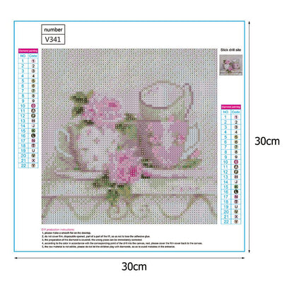 Cups - Full Round Drill Diamond Painting 30*30CM