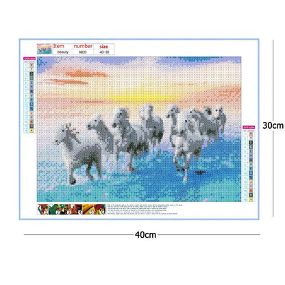 Horse - Full Round Drill Diamond Painting 30*40CM