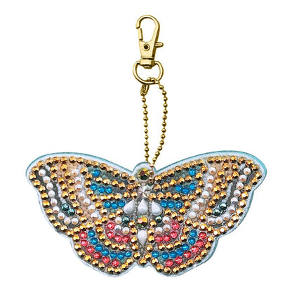 5pcs DIY Special Shaped Full Drill Butterfly Diamond Painting Keychain Kits