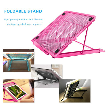 Foldable Stand for Diamond Painting Light Pad Copy Platform Base (Rose Red)