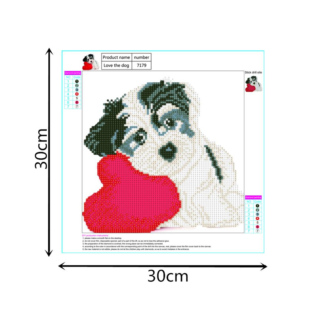 Dog - Full Round Drill Diamond Painting 30*30CM